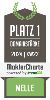 MaklerCharts KW 21/2024 - Knabe Immobilien GmbH ist bester Makler in Melle