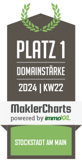 MaklerCharts KW 21/2024 - BERK Immobilien GmbH ist bester Makler in Stockstadt am Main