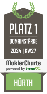 MaklerCharts KW 26/2024 - Reiner Dahmann Immobilien - IVD ist bester Makler in Hrth