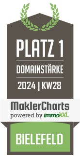 MaklerCharts KW 27/2024 - Jorewitz Immobilien IVD ist bester Makler in Bielefeld