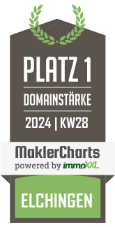 MaklerCharts KW 27/2024 - HAWIELA Immobilien GmbH ist bester Makler in Elchingen