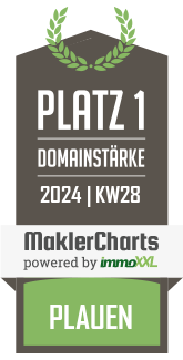 MaklerCharts KW 27/2024 - Kadner Immobilien ist bester Makler in Plauen