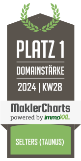 MaklerCharts KW 27/2024 - Wessinghage Immobilien e. Kfr. IVD ist bester Makler in Selters (Taunus)