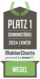 MaklerCharts KW 27/2024 - IVD Immobilien Berndsen ist bester Makler in Wesel