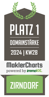 MaklerCharts KW 27/2024 - Gerald Weber BDZ-Immobilien ist bester Makler in Zirndorf