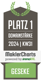 MaklerCharts KW 30/2024 - Geseker Immobilien ist bester Makler in Geseke