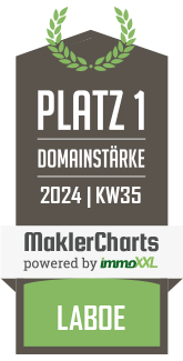 MaklerCharts KW 34/2024 - OstseeMakler GmbH ist bester Makler in Laboe