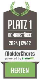 MaklerCharts KW 41/2024 - Falc Immobilien GmbH & Co. KG ist bester Makler in Herten